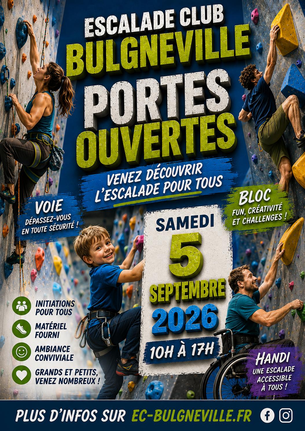 Escalade Club Bulgneville - Portes ouvertes - Samedi 5 septembre 2026 de 10h a 17h